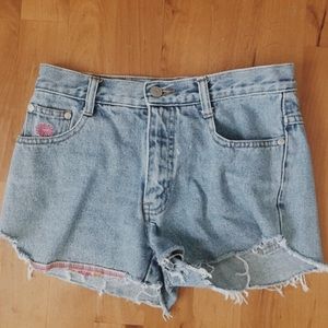 Denim cut off shorts